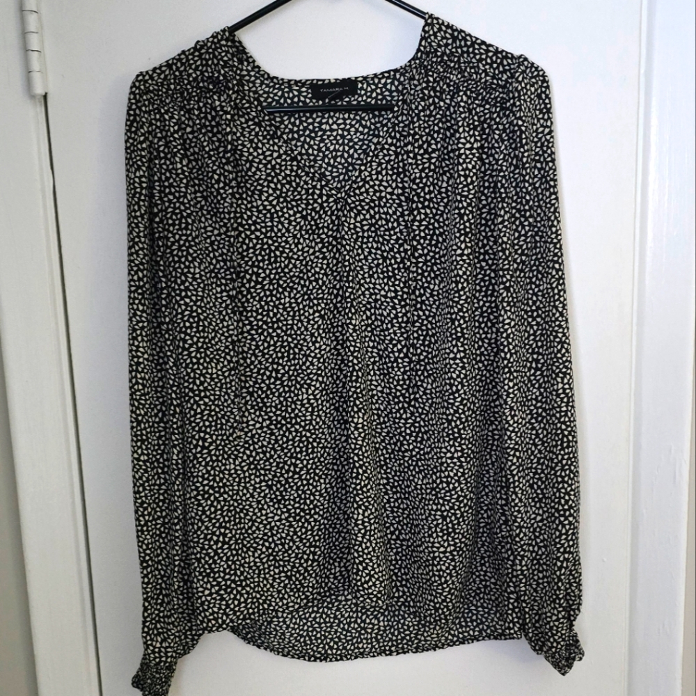 Black and White Polka Dot Women's Top